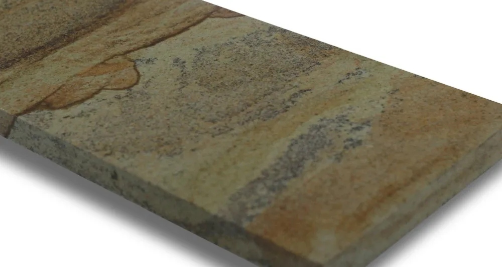 Natural Stone Capping - Golden Palimo Yellow Sandstone Exterior Bali Stone Yellow Stone Capping Wall Cladding