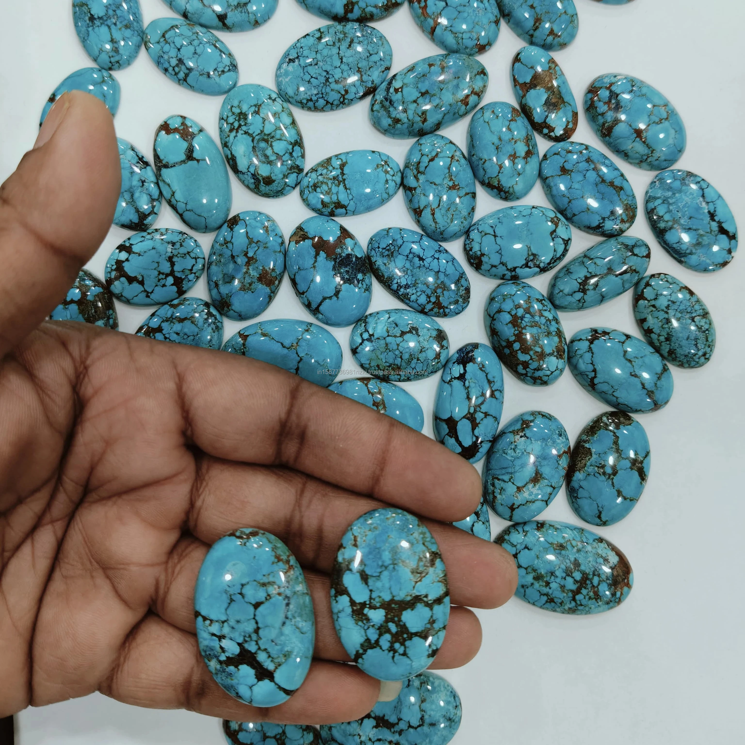 Natural Wouldhouse Trite Turquoise Cabochon cabochon Loose Gemstone For Jewelry Cabochon Hand Made Making Color Of Joy