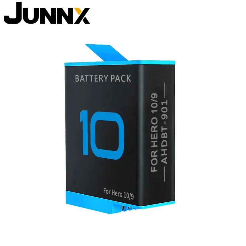 Junnx New GH9-10 1750 mAh 3 Ways LED Light Battery Charger TF Card Battery Storage For GoPro Hero 10 9 camera Accessories