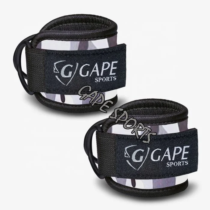 High Quality Oem Custom Logo Neoprene Padded Ankle Straps Fitness Gym Ankle Straps For Cable Machines