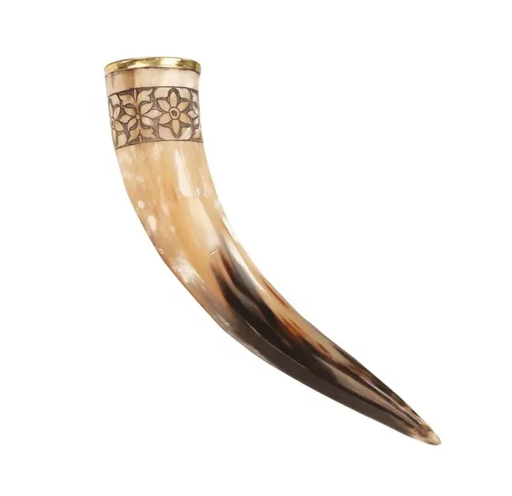 Authentic Handmade Drinking Horn Medieval Norse Mug For Vikings with Stand Hand Engraved Viking Drink Cup Food Safe Beer Horns