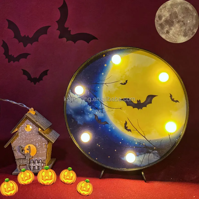 Wholesale directly new product battery operated Halloween holiday pumpkin spider bat spider night light lamp