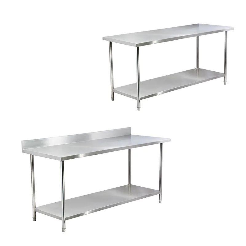 Commercial Kitchen Food Grade Stainless Steel Work Table With Undershelf
