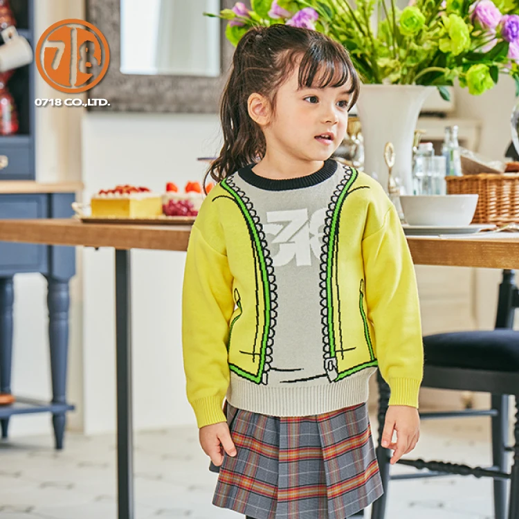 Children Comfortable Keep Warm Sweaters Girls Casual Round Neck Sweater Wholesale