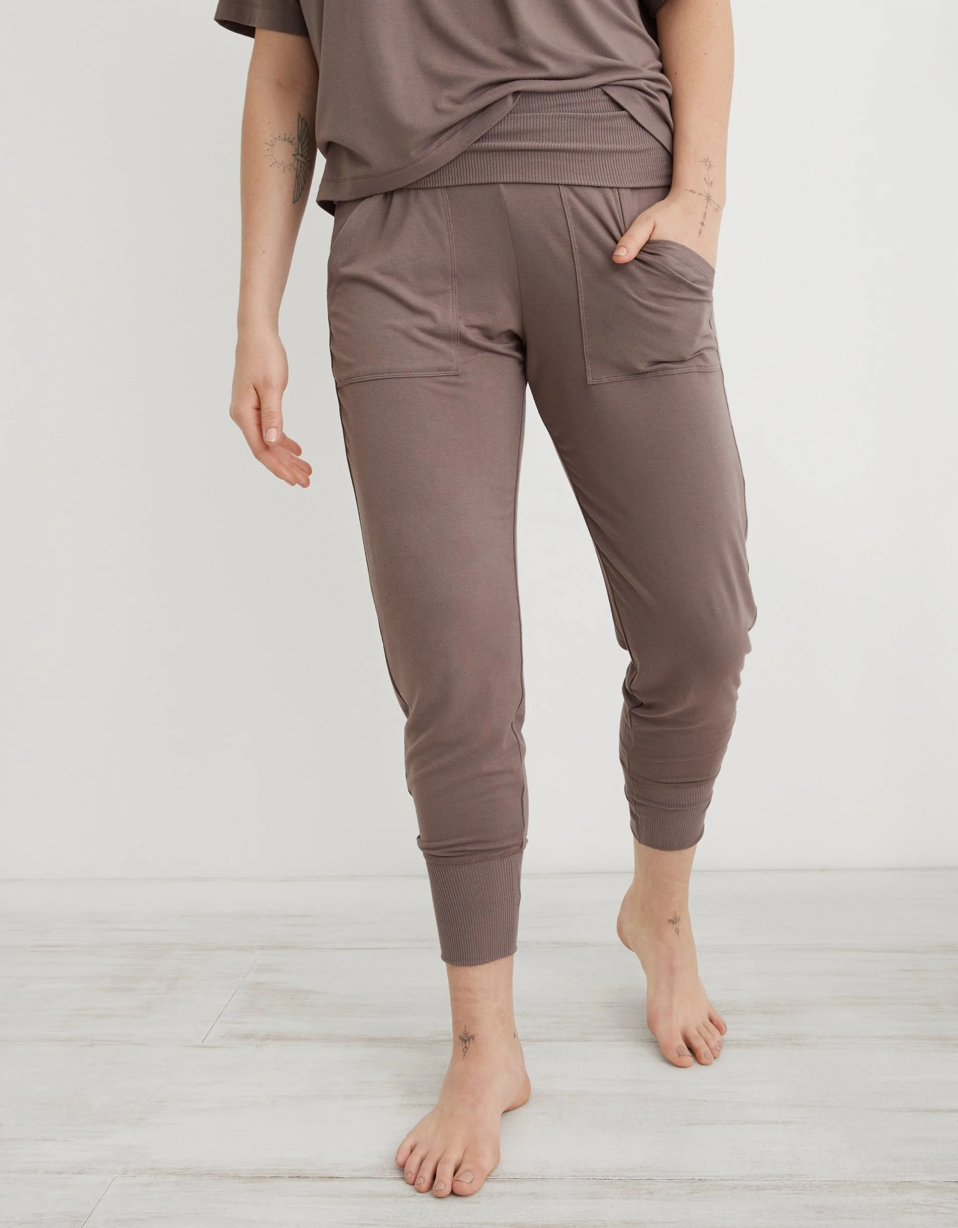 New European Design Elastic Waist Multi-pockets Casual Pants Women Solid Match All Cargo Trousers