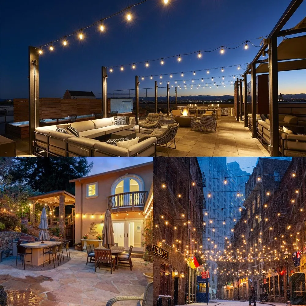 Hart led string S14 String Lights Decorative smart Outdoor Party Holiday Garden Wedding Patio mini Solar lights