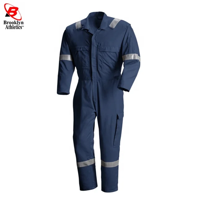 Cotton workwear work industrial hi vis construction worker coveralls