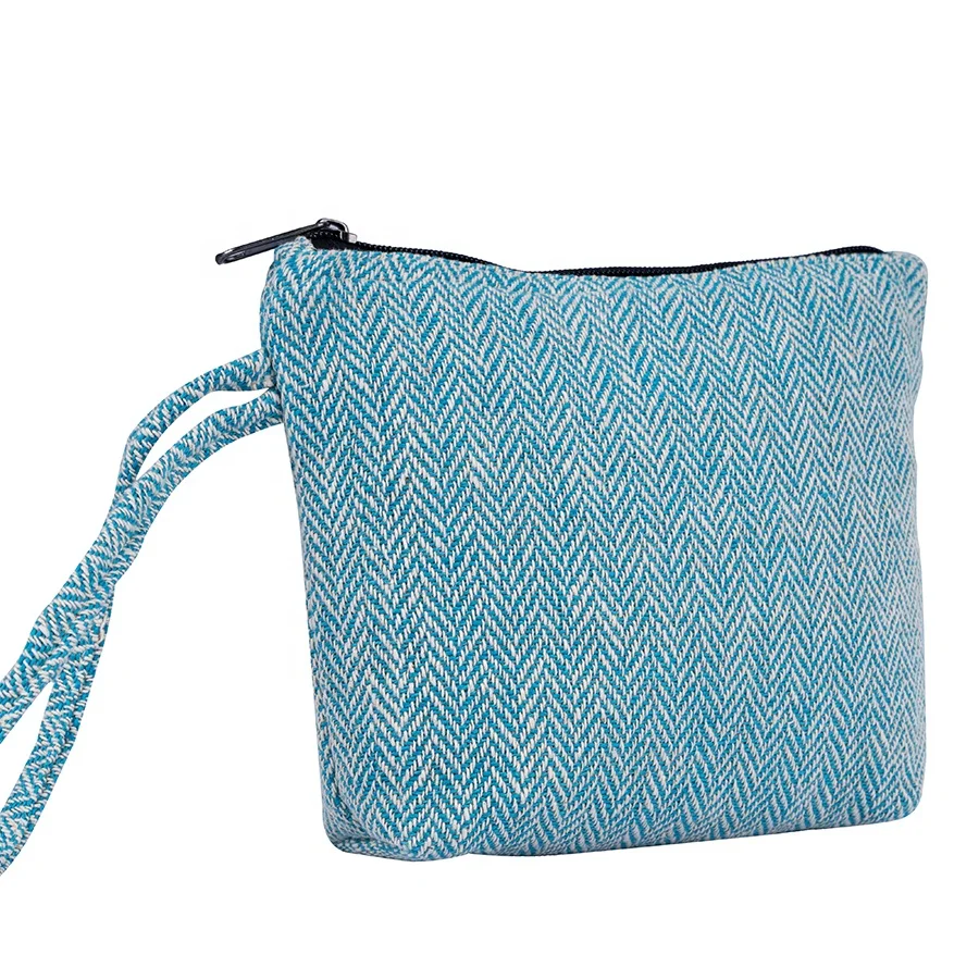Eco-safe Cotton Zipper Pouch Case Handmade Nepali Product Promotional Packaging Cotton Lining Custom Size Design Cosmetic Case