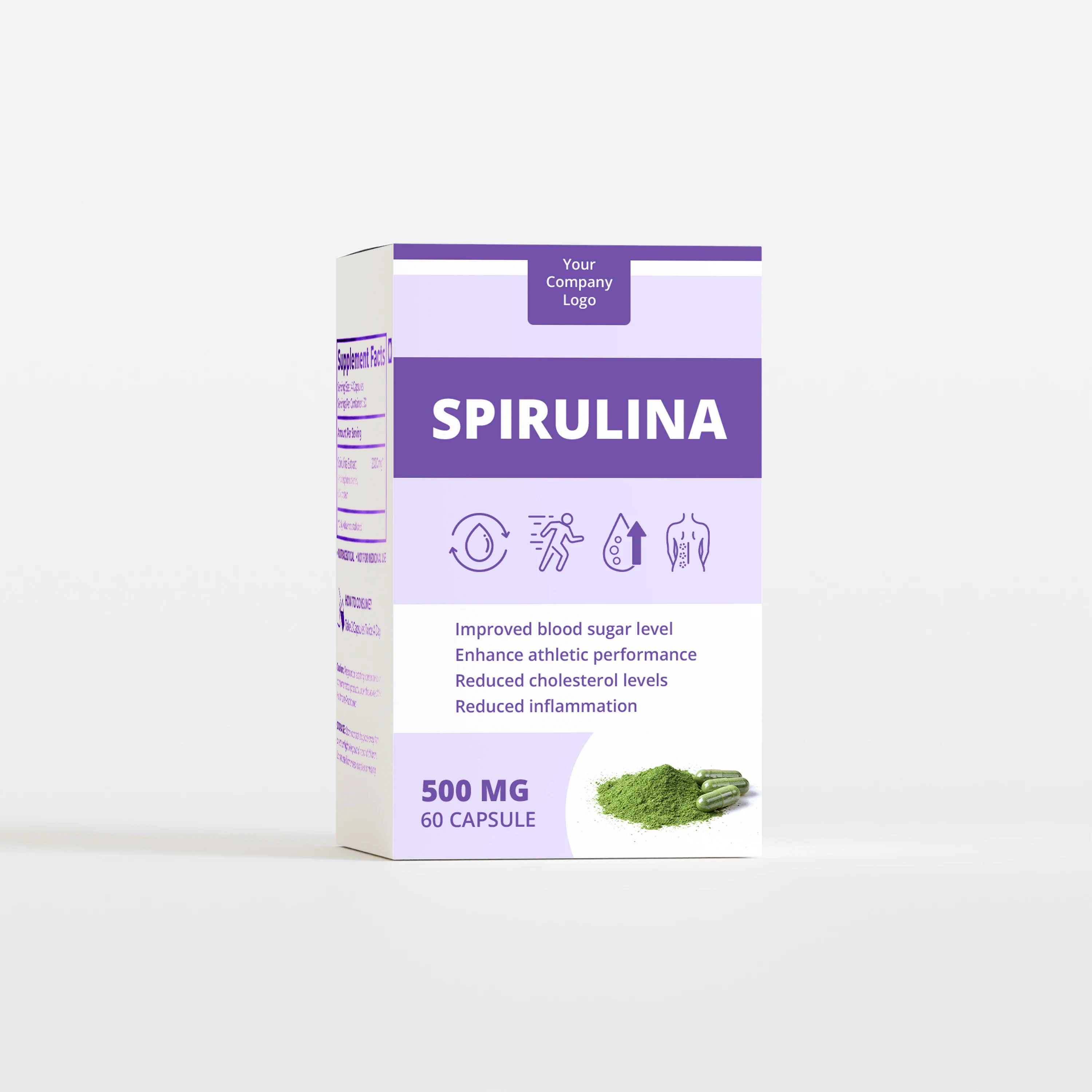OEM/ODM Private Labelling spirulina порошок капсулы для оптовых покупателей пищевая добавка Порошок спирулина продажи