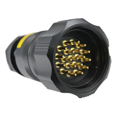 Inline IP66 19 Pin Socapex Cable Inline Connector Male