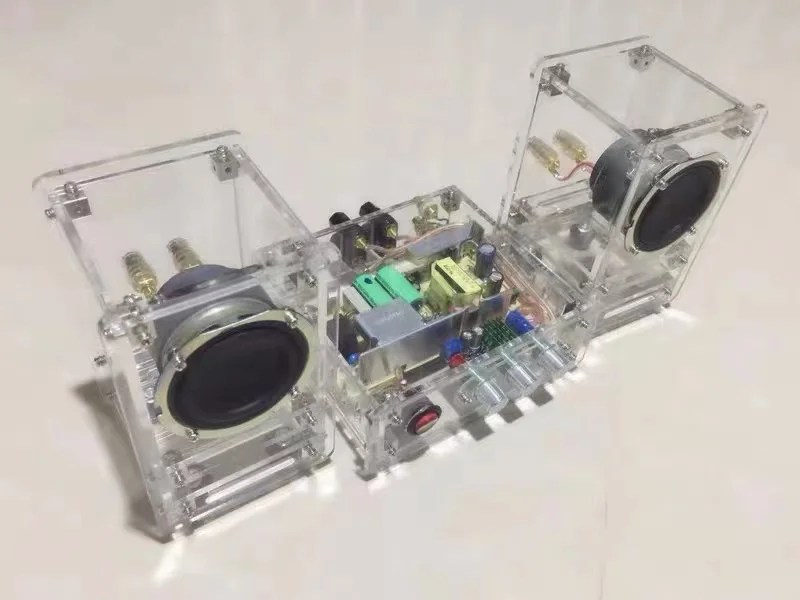 Hifi Acrylic box 2.75 inch Pc bookshelf computer desktop gaming active passive audio speakers mini home theater studio equipment