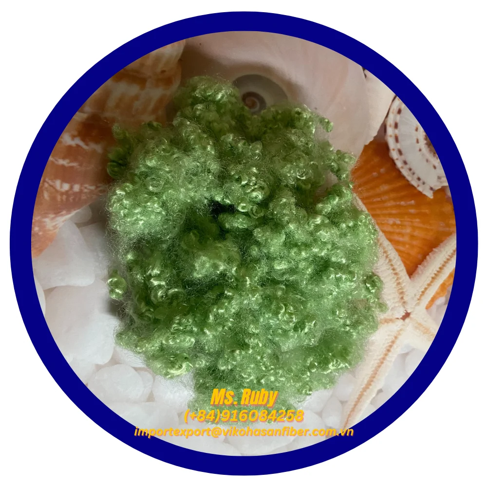 Best Price Recycled Green Grade Polyester Staple Fibres HCS Virgin Raw Pattern Filling Toys Pillow Mattress Automotive Interiors