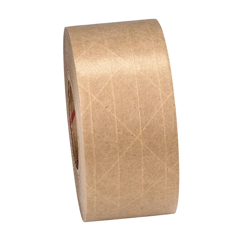 Custom Logo Printed Adhesive Tape Water Activated Gummed Reinforced Kraft Paper Tape