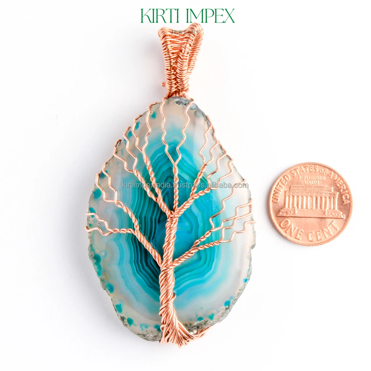 Assorted Crystals Copper Wire Wrapped Tree Of Life Wholesale Vintage Jewelry Reiki American Design Pendant