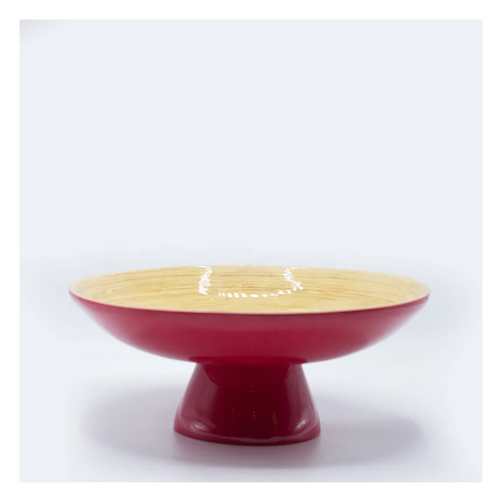Serving Tray Wholesale Bamboo Store Fruit Made in Vietnam Round Shape Food Contact Safe Thanh Nam Craft Custom Size Carton Box