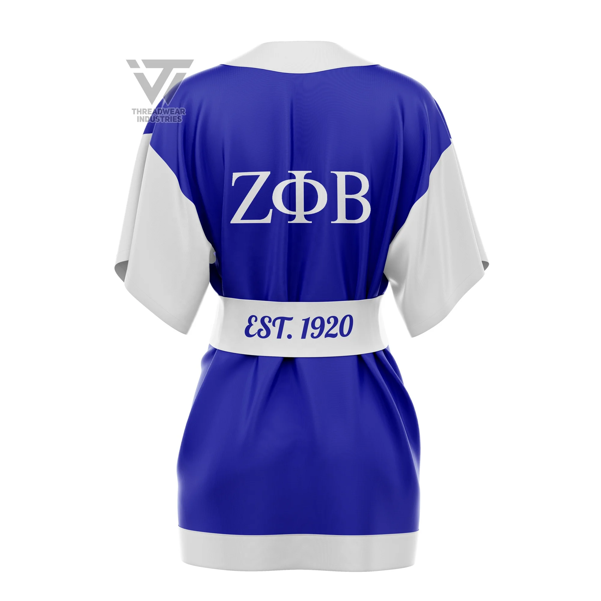 Индивидуальное шелковое кимоно Zeta Phi Beta Sorority платье с вышивкой