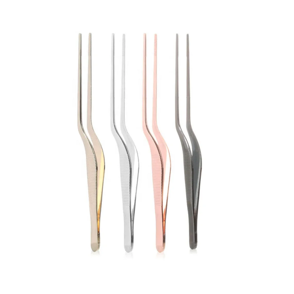 High quality stainless steel precise tongs Pliers Remover Tool fish bone chef tweezers for Baking cooking food design