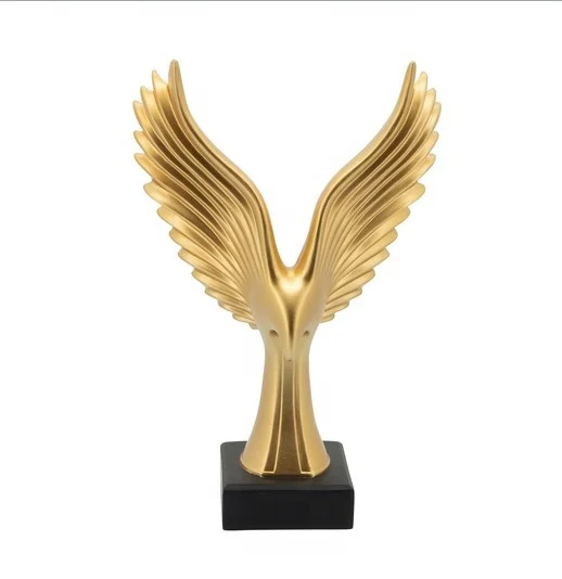 Table Top Abstract Sculpture Modern Golden Small Figure Sculpture For Living Room and any other decoration