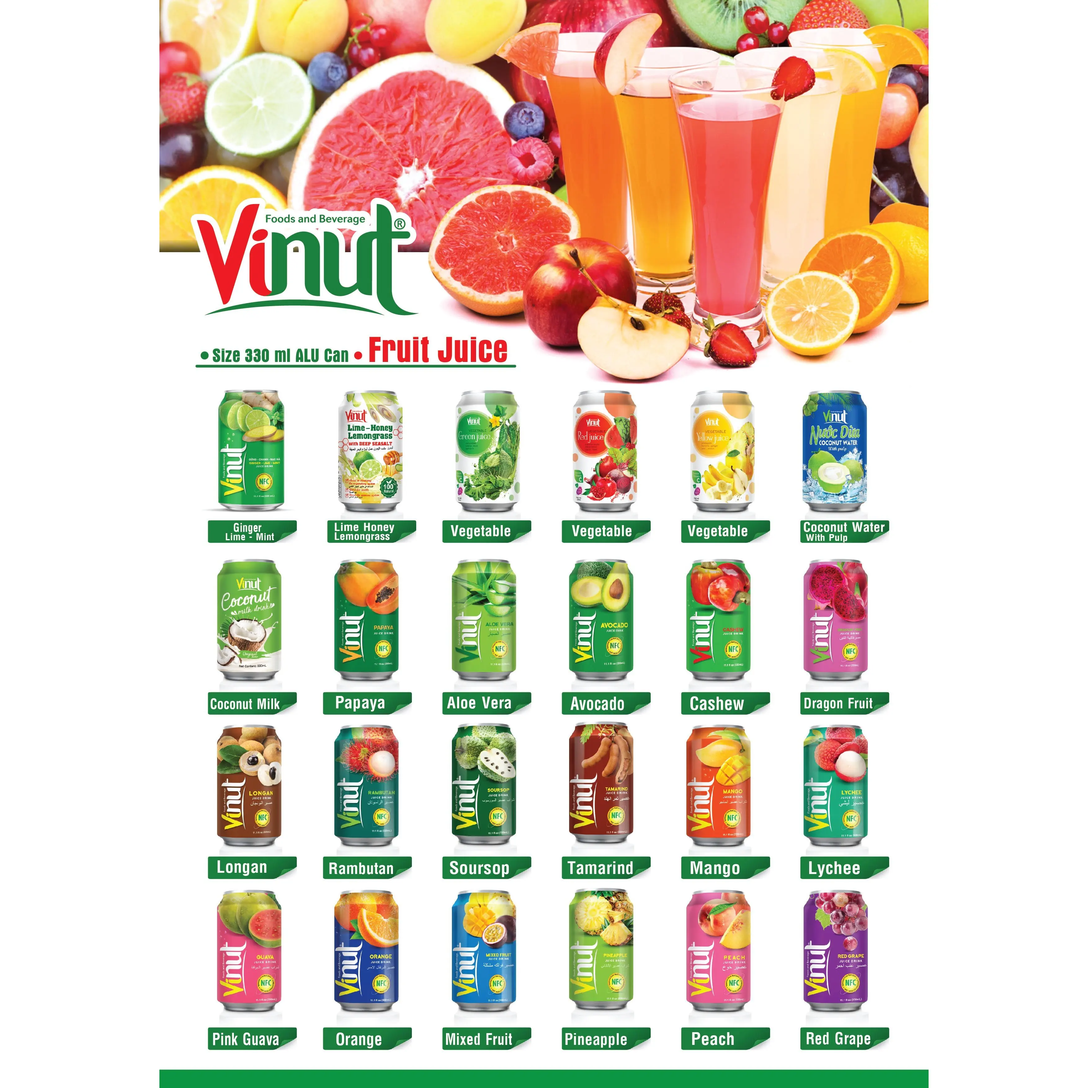 250ml VINUT Can (Tinned) Sale fresh customized label Coffee with Banana Sellers Low Calories