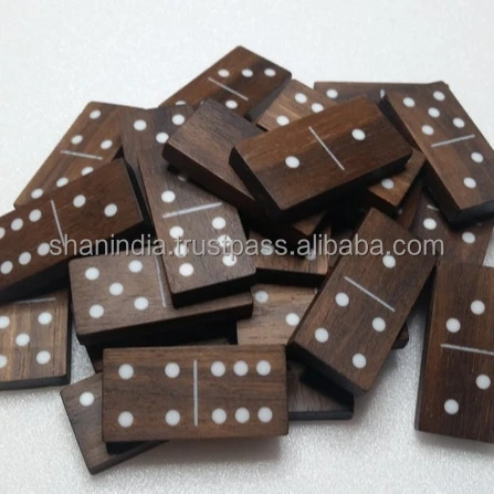 Best quality handmade Wood Double Six Domino set of 28 pcs. Games for Kids and Adults