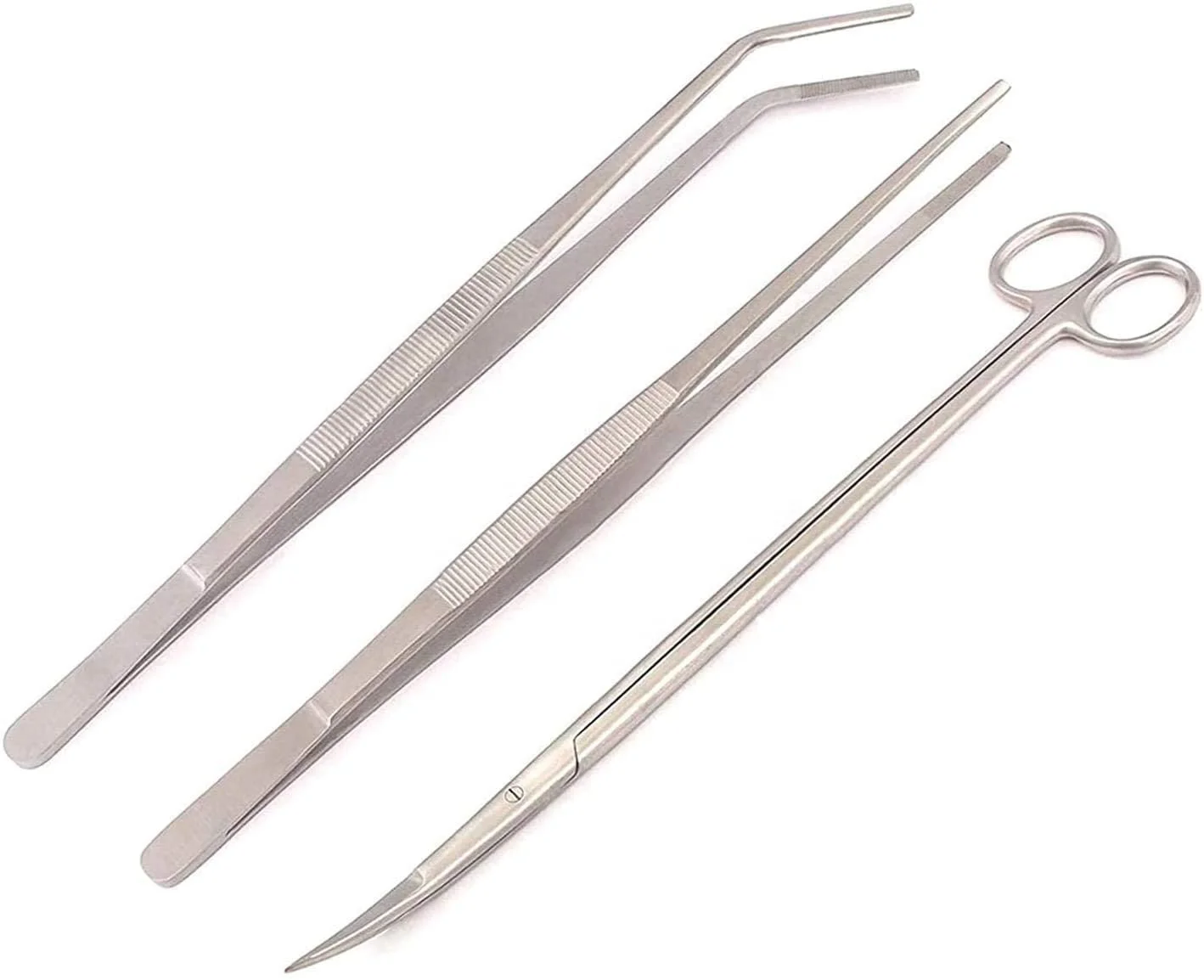 Aquarium Tools Kit Fish Tank Aquatic Plant Tweezers Scissor Spatula Aquarium Tank Aqua Scaping Tools Stainless Steel 3 in 1