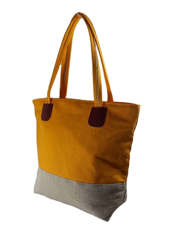 Reusable Jute Canvas Tote Bag for Women, Cloth Bags with Handles for School Work, Shopping Tote Bags Gift for Friends Females