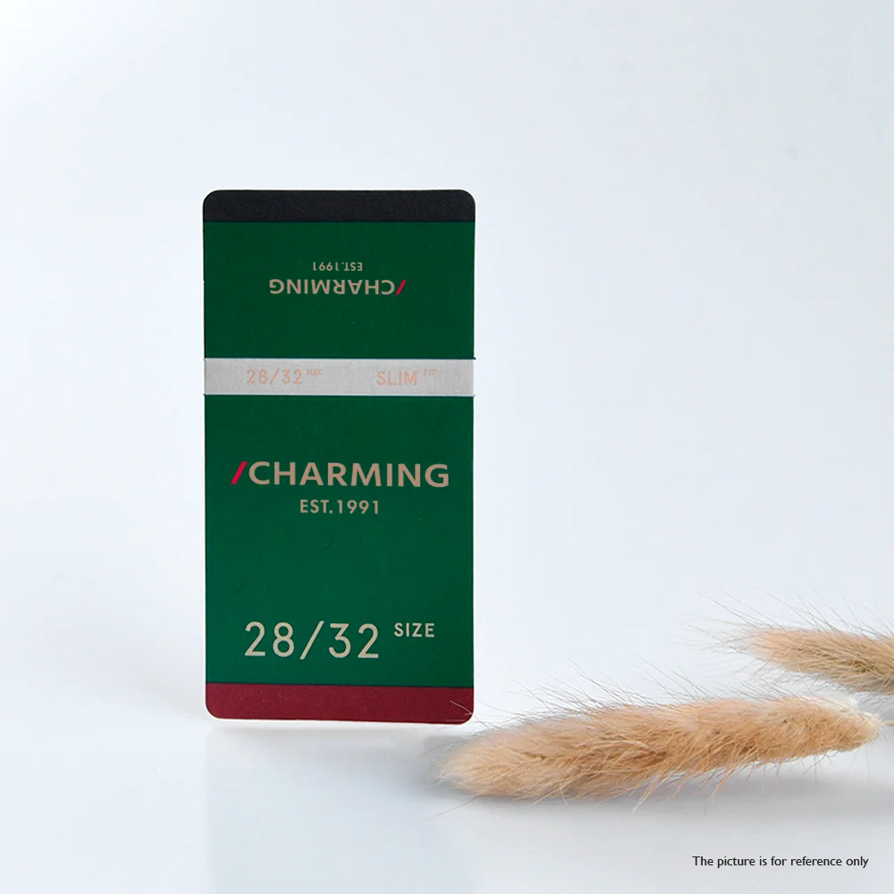 White Square Debossed Logo Swing Tag Price Hangtags Hang Tags for Clothing