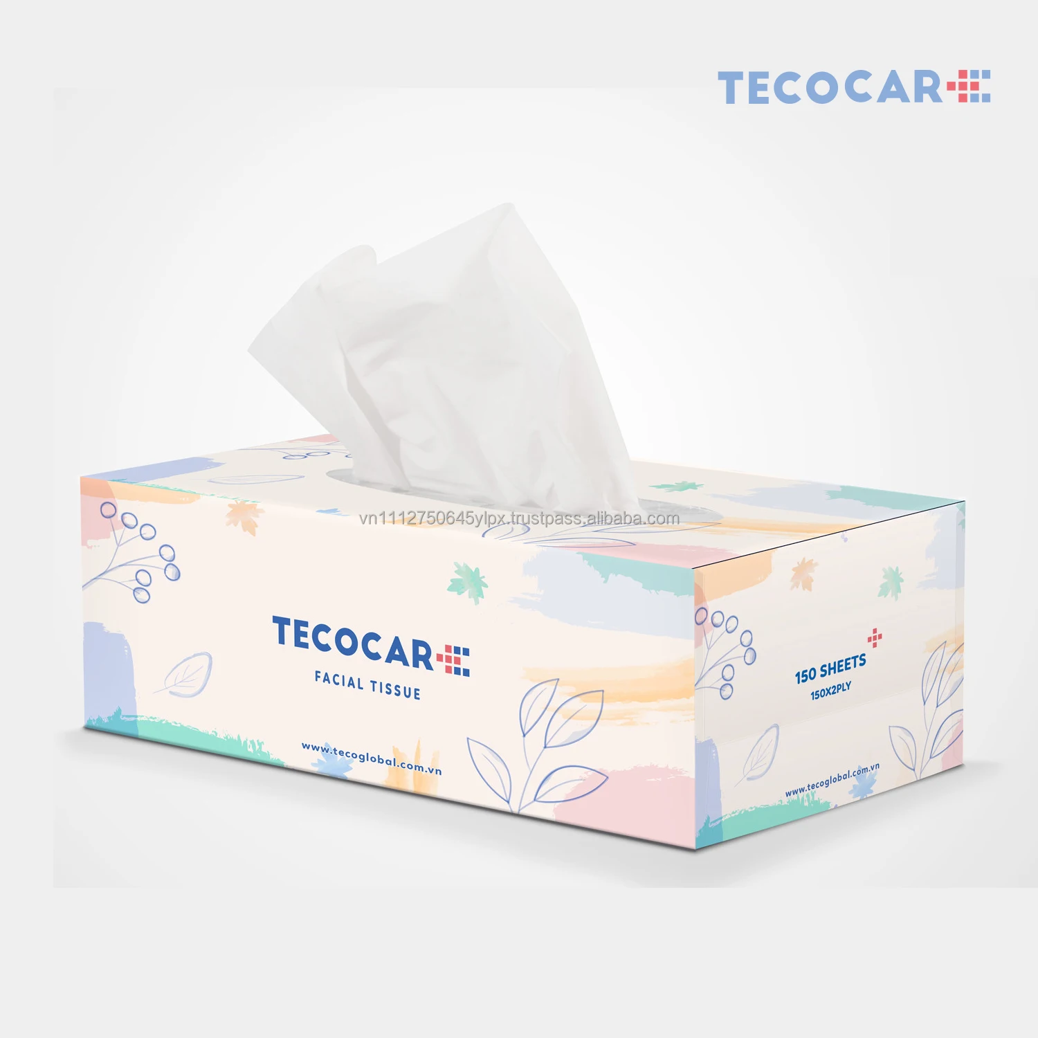 Tecocare компактные и удобные 2-слойные бумажные полотенца 180 простыни ткань для домашнего использования готовые к экспорту
