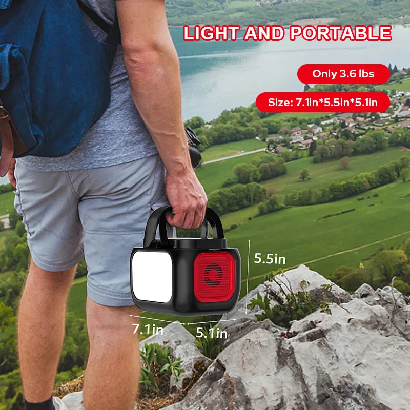Best Battery Portable Power Station 200W With Solar Generator For Cell Phones/Laptop/Drone/Camera/TV/Projector
