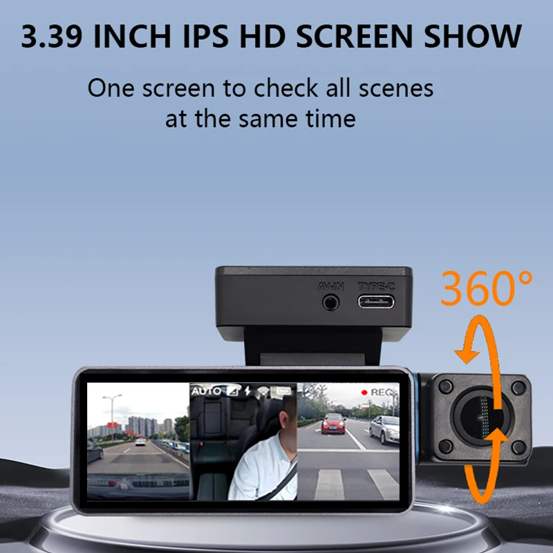 3 39 дюймов IPS экран ночного видения рекордер Full HD 4K Cam для автомобиля видеорегистратор видеокамеры Автомобильный