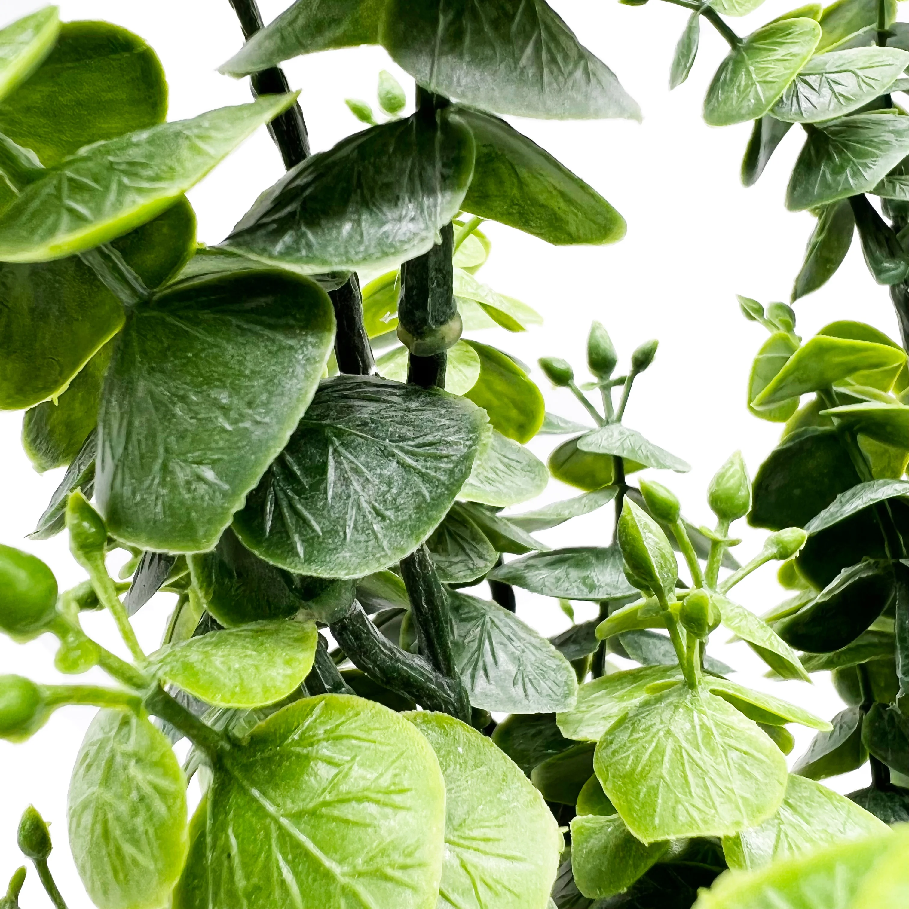 New product PE green desktop bulk wholesale artificial plants eucalyptus in cement pot luxury for home arrangements office