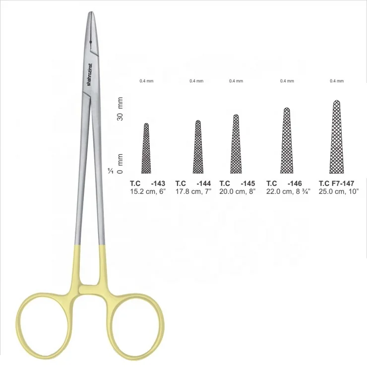 Crile Wood TC держатели игл из нержавеющей стали полузолотые хирургические медицинские щипцы с личной лабораторией