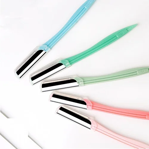 Hot Sell Non-Slip Portable Women Eyebrow Razor Stainless Steel Blades Facial Eyebrow