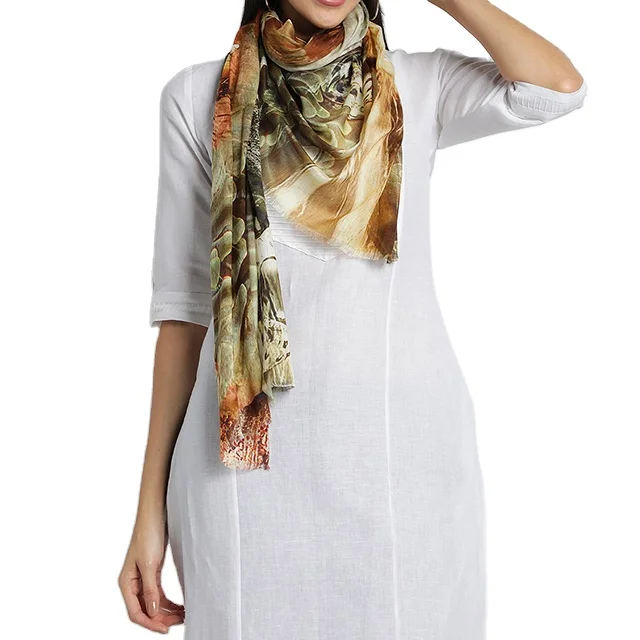 Customized High Quality 2023 Stylish Scarfs Stole For Ladies Made With Modal Cashmere Wholesale Hot Scarf Made By Zed Aar Export