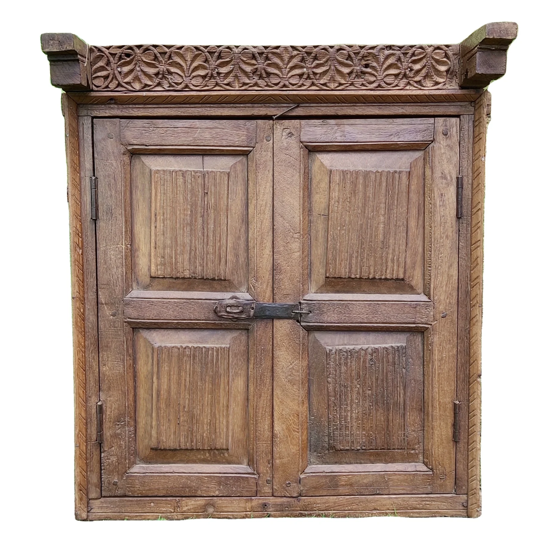 Indian Home Decor Rustic wooden Large full size antique rectangle window framed Handcrafted wall hanging/standing mirrors decors