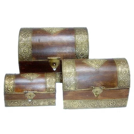 Wholesale Wooden Storage Jewellery Box High Quality Manufacturer Teak Acacia Mango Wood Indian Handicraft Decorative Item