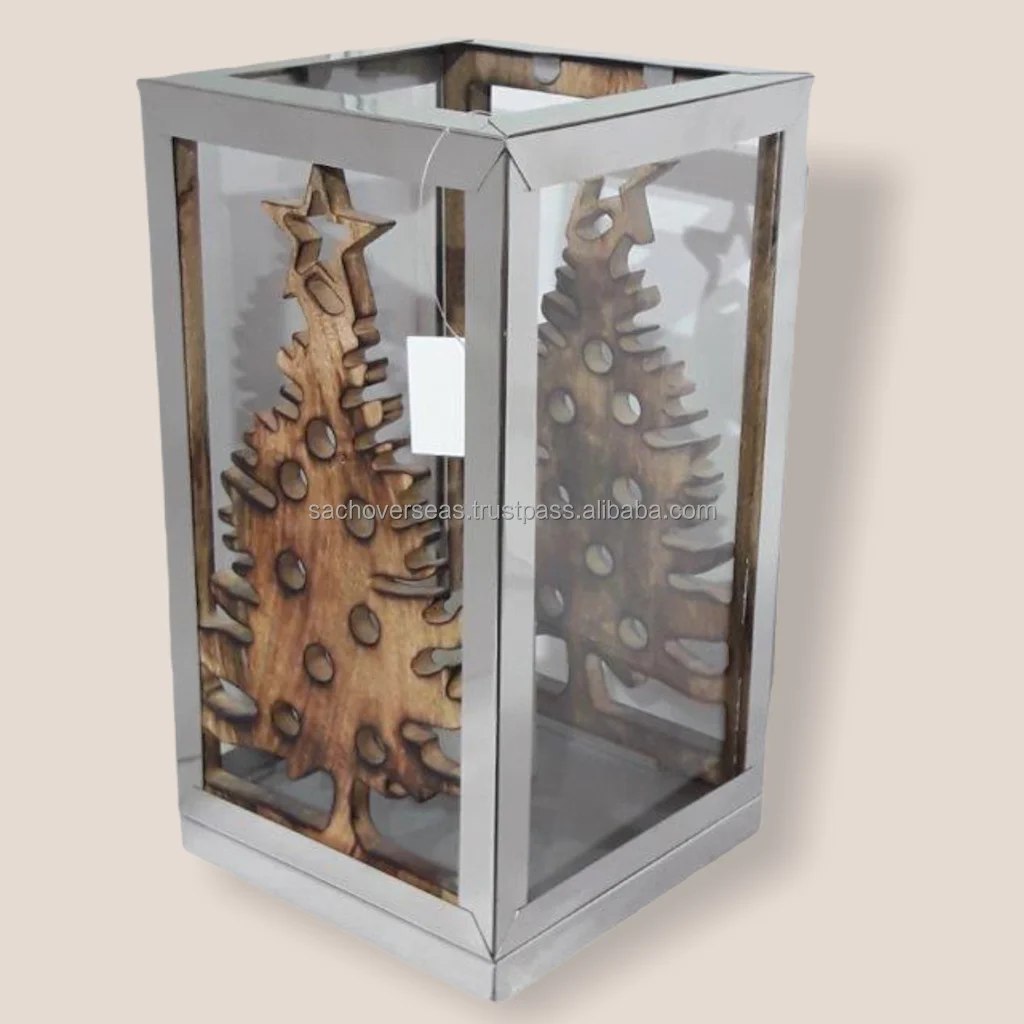 100% Pure 304 Grade Stainless Steel and Glass Candle Lanterns