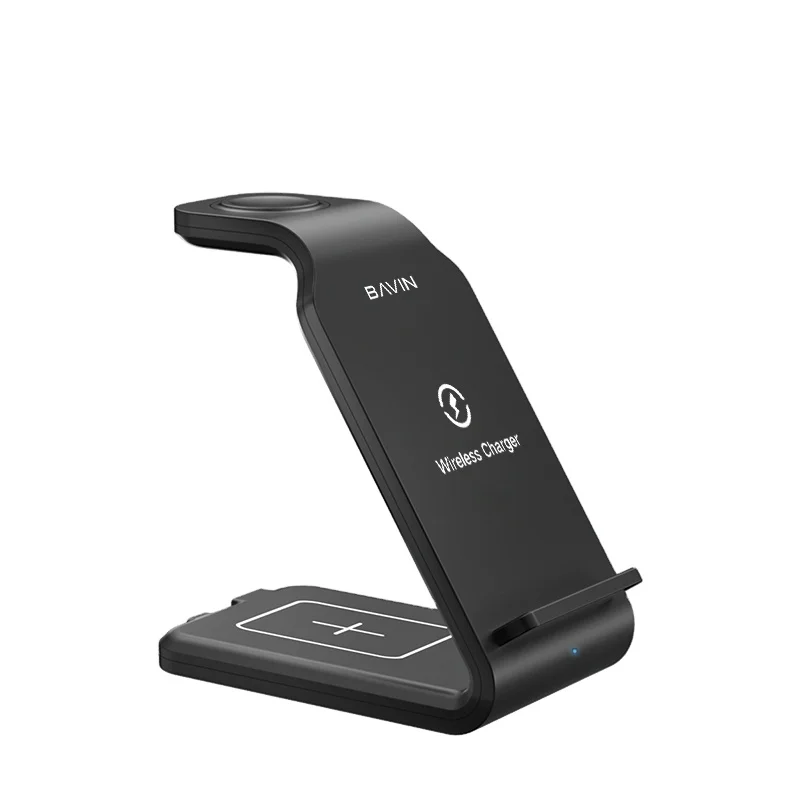 BAVIN PC055 Factory 3 in 1 Wireless Charger station 15W Table Charger for Mobile Phone for iphone  Apple Watch for Air Pods