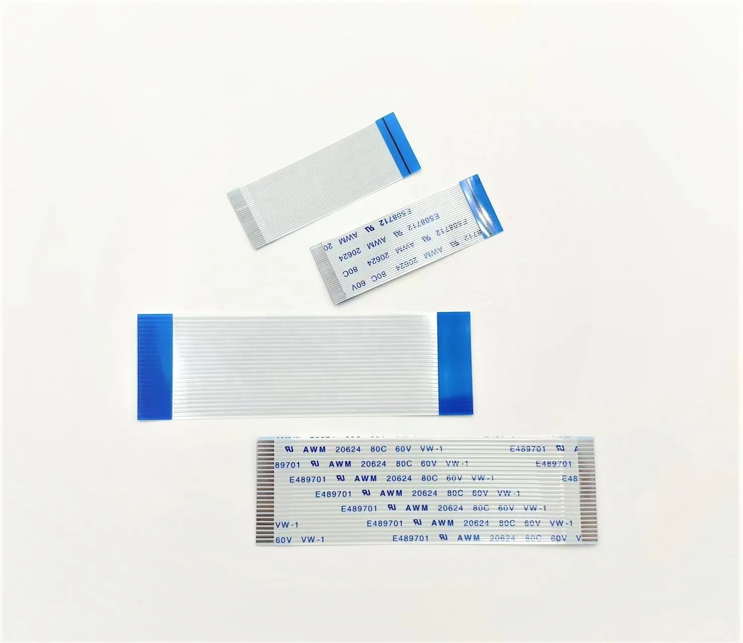 Customized 20624 FFC 24 pin 1.0 mm Pitch 80 mm Wire Harness Cable Assembly Reverse Side