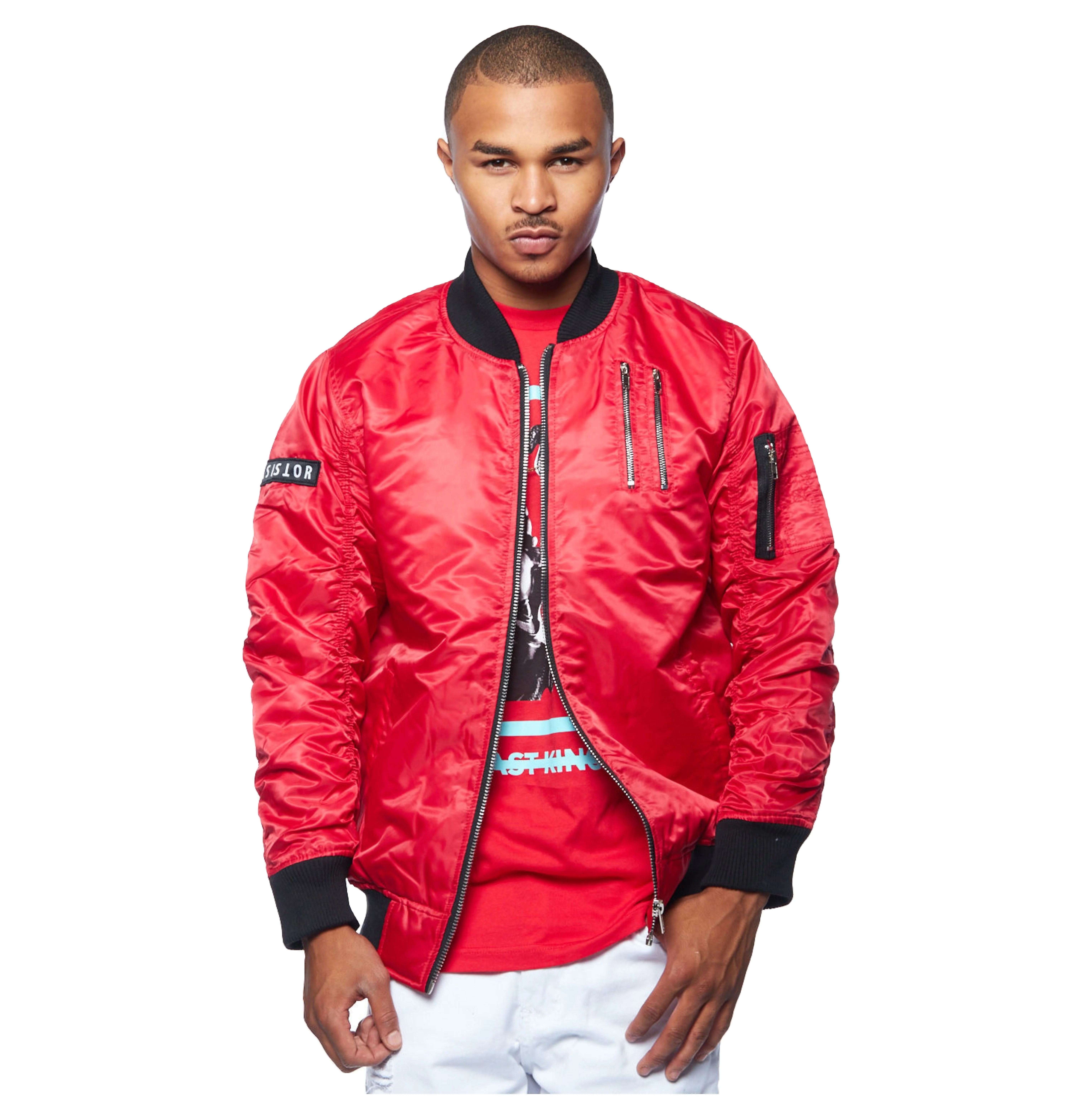 High Quality College Polyester Blank Bomber Custom Sport Fall Plain Baseball Jackets Mens Red Varsity Jacket