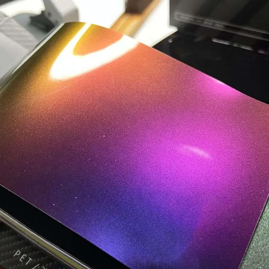 Customization Premium Ultra Glossy Spectral Violet PET Backing Film Car Vinyl Wrap Chameleon Purple
