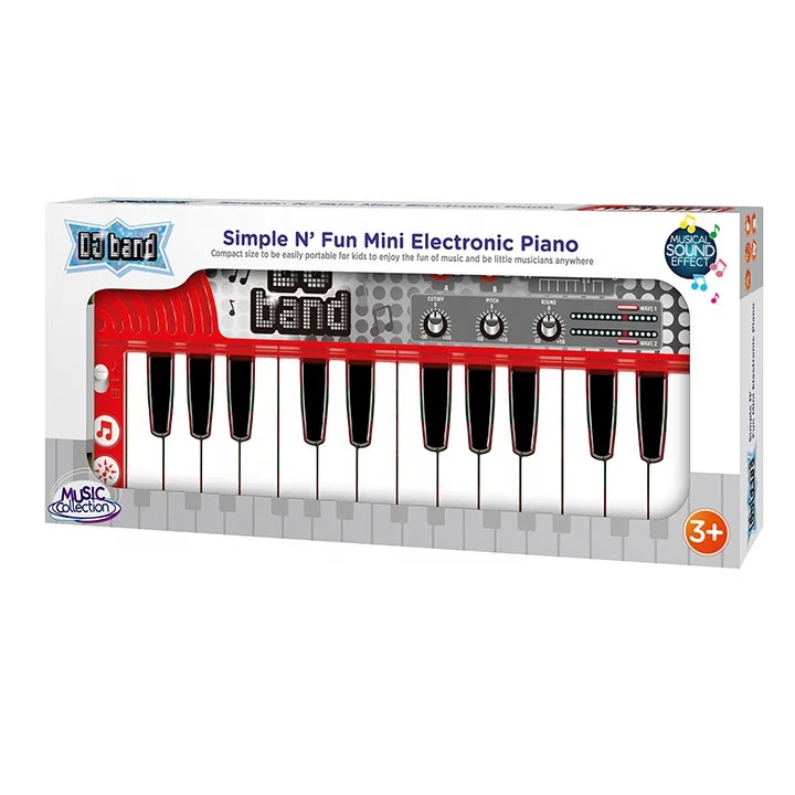 24 Key Kids Pretend Play Musician Other Baby Toys Mini Electronic Piano Keyboard Unisex ABS Mini Guitar Plastic Toy 2 to 4 Years