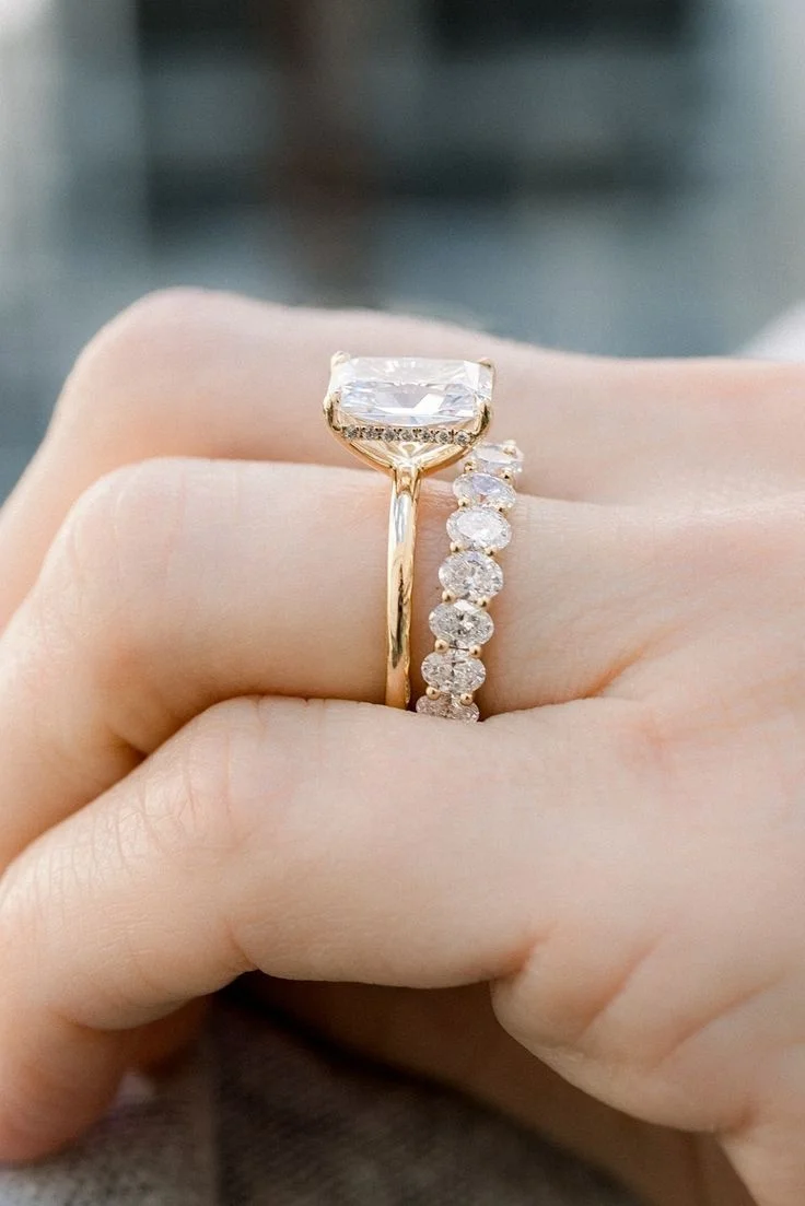 The All New Engagement Ring Diamond Natural Diamond Rings White Gold Ring with Certificate Black Card Sterling Silver Jewelry