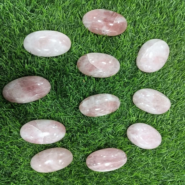 Buy High Quality Rose Quartz Palmstone Crystal Rose | Balancing | Spiritual Energy | Ethical Healing Buy From Orgone Export