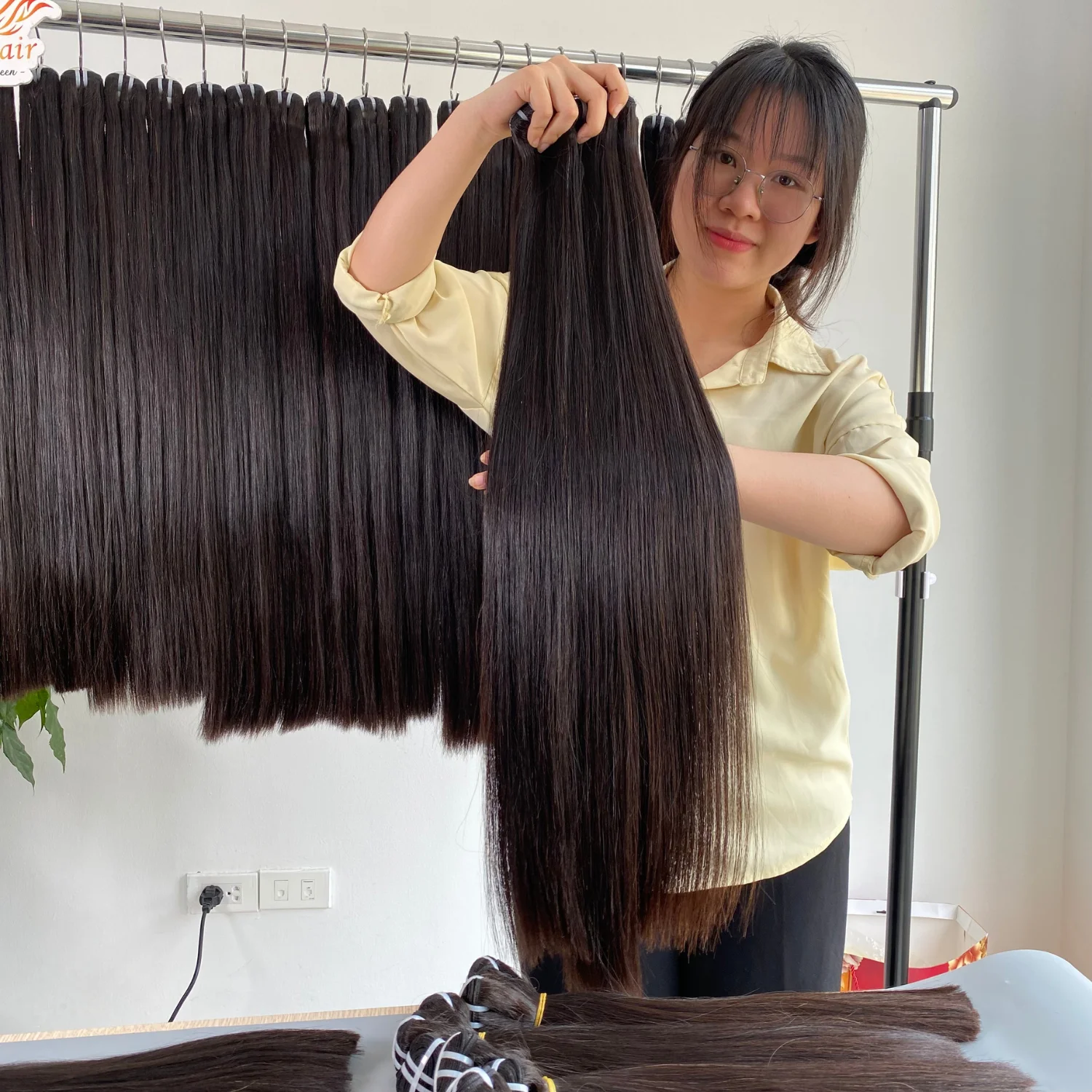 100% Virgin Hair Vietnam, Raw Vietnamese Hair Vendors Weft Hair Extensions Unprocessed Ready To Ship