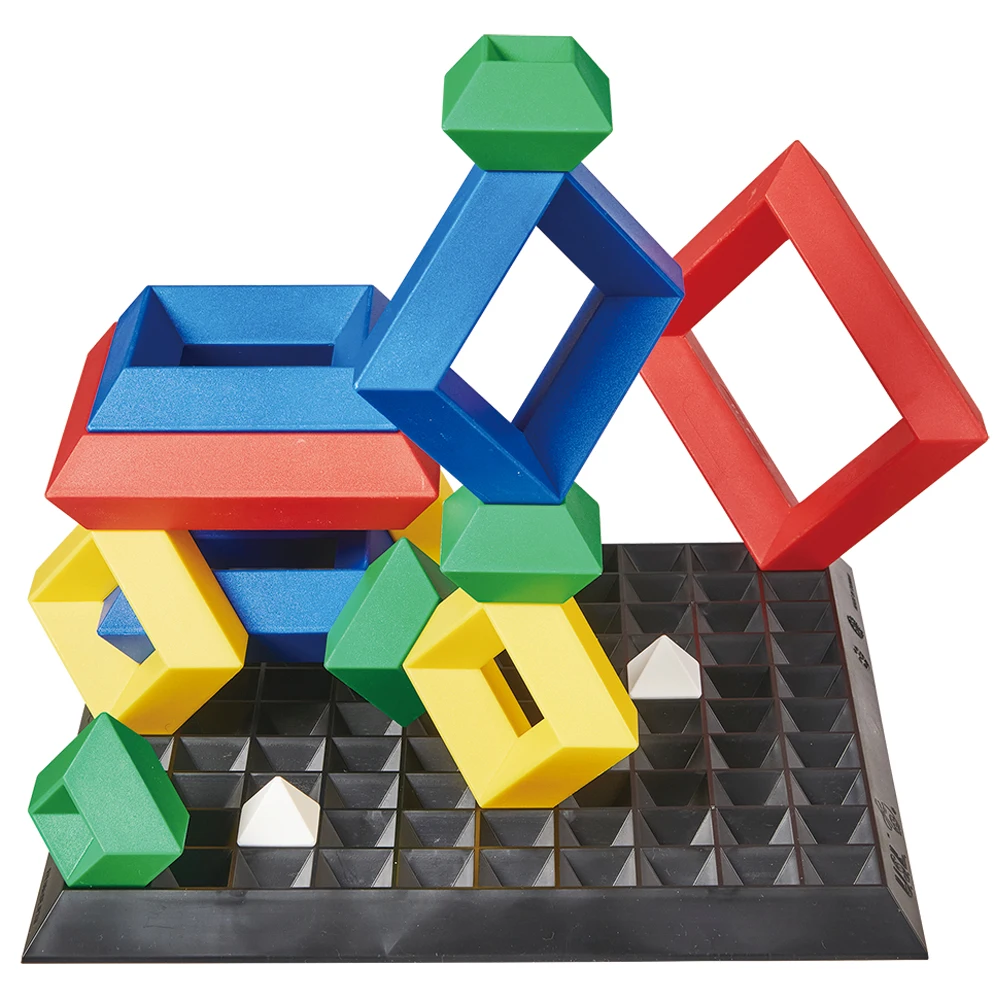 Unisex Pyramid Stacking Toy Sensory Educational Set Double Sided MDF & Plywood Safe for 5 to 7 Years