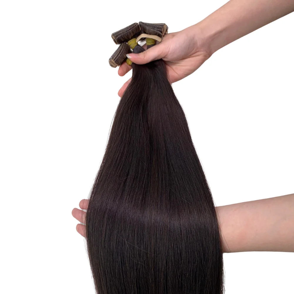 Tape In Weft Natural Straight Hair Extensions Bulk Sale Virgin Hair Beauty From Vietnam Manufacturer