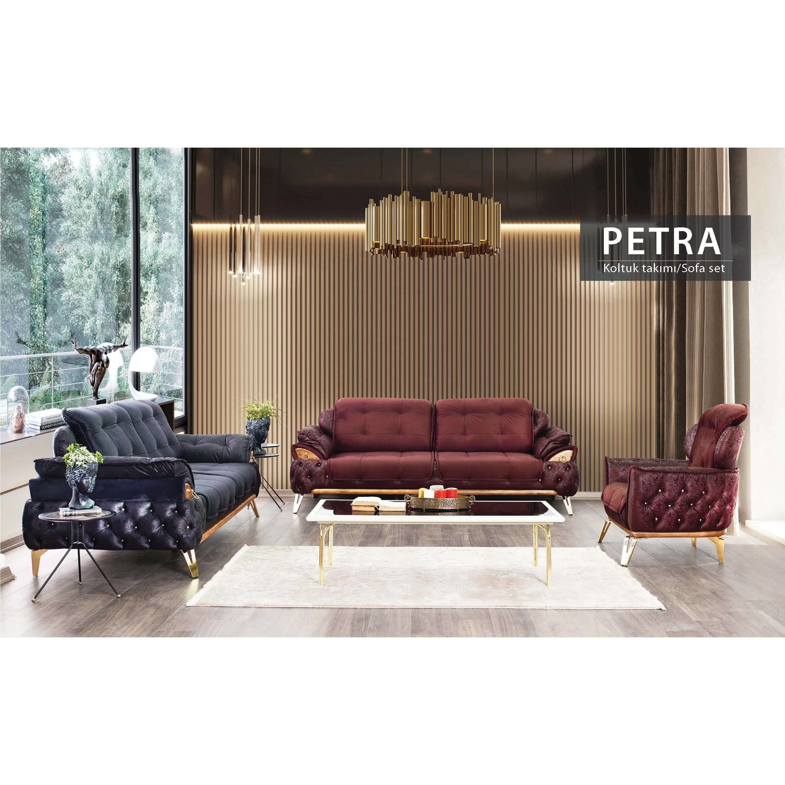 Modern Living Room Furniture Sofa Set Sofa Bed with stainless waterproof Fabric Turkish Furniture Chesterfield Sofa Set with Bed