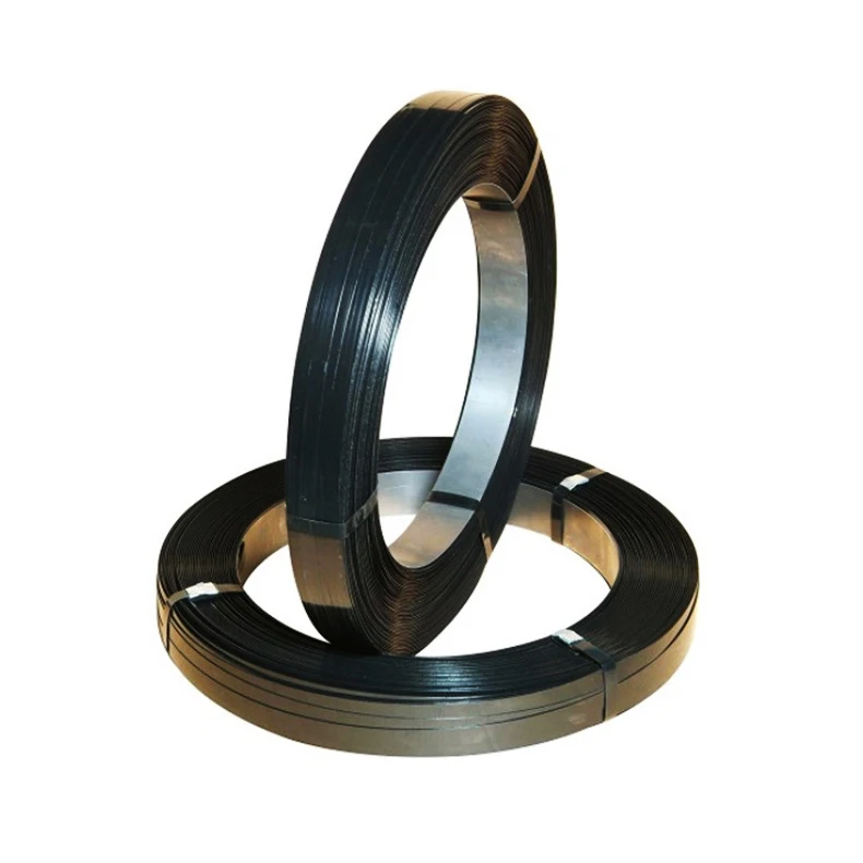 black painted steel strapping waxed metal strapping 50kgs per coil 800-850Mpa band packing regular duty packing band for factory
