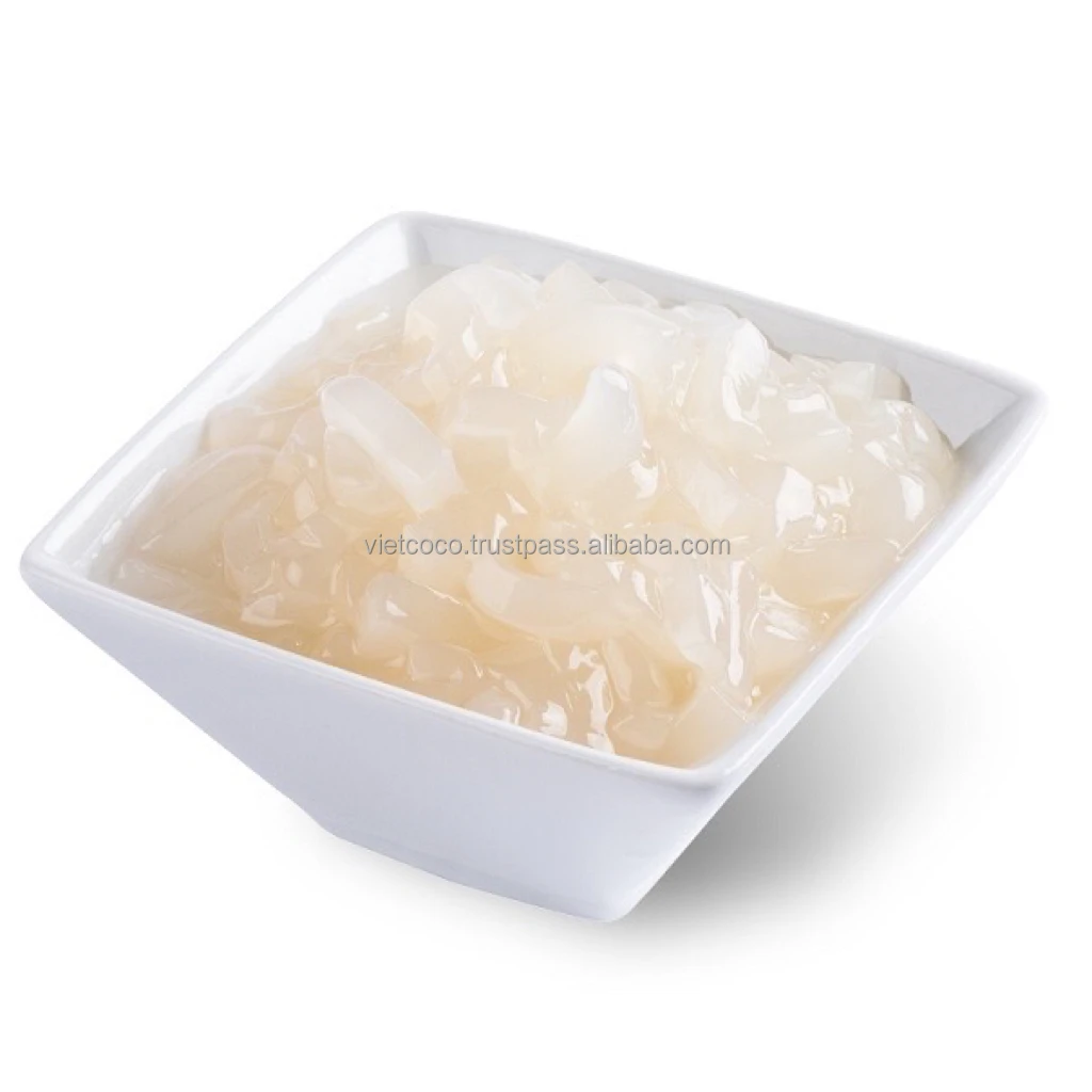 CUBE NATA DE COCO COCONUT JELLY in Syrup from Vietnam for Soft Drink Bubble Milk Tea Coffee Foods Beverages Fruit No Additives